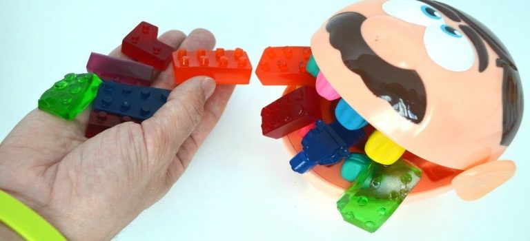 Dentist Practice Loans – Call 904-551-6090:  Play-Doh Dentist Doctor Drill Charlie making LEGO Gummy Candy and eating All! Bananakids